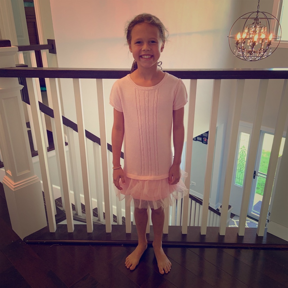 Girls Short Sleeved Knit Dress